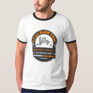 Camiseta Ferramentas de marcenaria engraçadas, despesa, pia