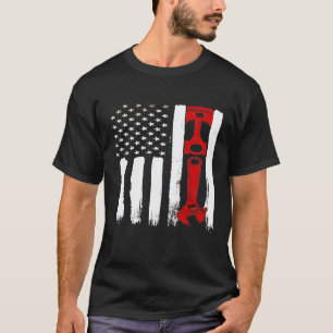 Camiseta Ferramentas de Mecânico Diesel Bandeira Americana