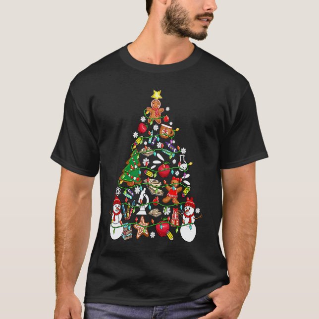 Camiseta Ferramentas de Professor Com Bonecos de Neve Ginge (Frente)