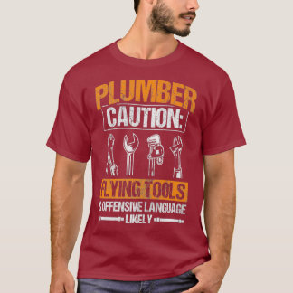 Camiseta Ferramentas de Voo de Precaução Canalização Ofensi