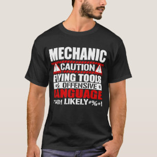 Camiseta Ferramentas de Voo de Precaução Mecânica de Lingua