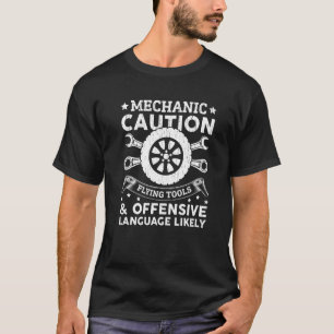 Camiseta Ferramentas de Voo Mecânico de Precaução Linguagem