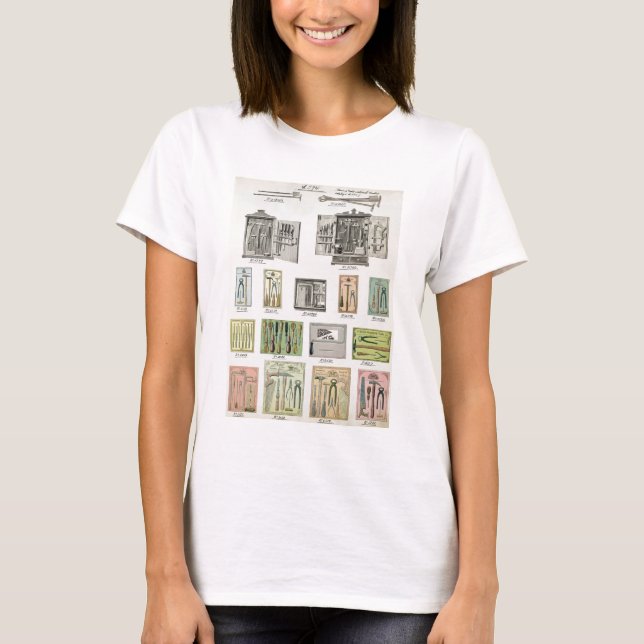 Camiseta Ferramentas e caixas de ferramentas de um catálogo (Frente)