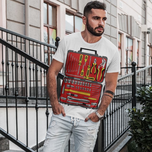 Camiseta Ferramentas em uma caixa de ferramentas (Criador carregado)