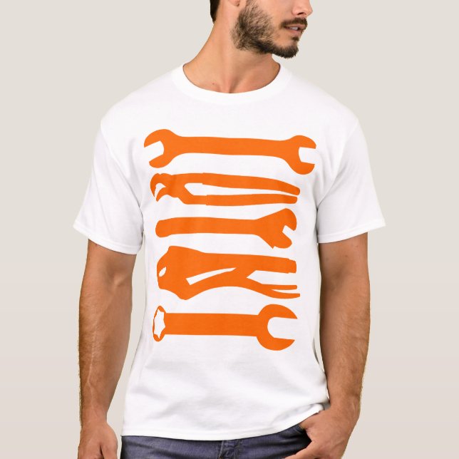 Camiseta Ferramentas - Laranja (Frente)