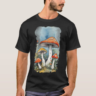 Camiseta Ferramentas para Cogumelos Aquarelas
