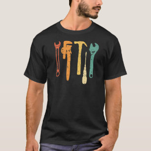 Camiseta Ferramentas Vintage Retro Mecânico Conserta Coisas