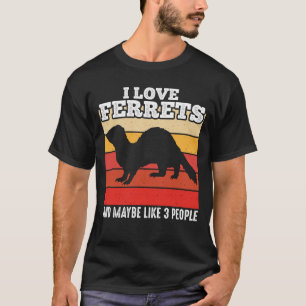 Camiseta Ferre Eu Adoro Furões Retro Vintage Ferret