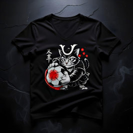 Camiseta Férrea de Futebol de Gato Samurai para Mu