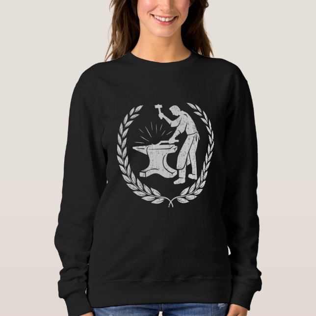 Camiseta Ferreiro Negro, Hammer, Anvil Blacksmith (Frente)