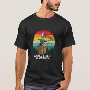 Camiseta Ferreiro Retro Melhor Trabalhador Ferreiro do Mund