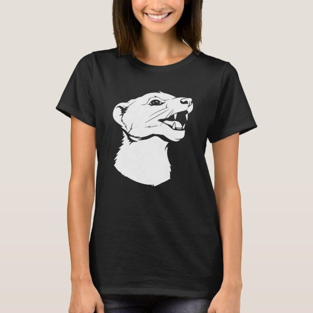 Camiseta Ferret Cute Furry Ferret (Frente)