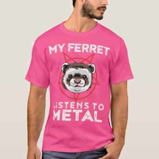 Camiseta Ferret Funny Gótico E Metal Pesado S