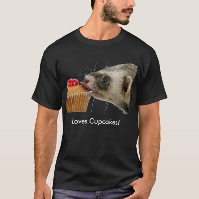 Camiseta Ferret Love Cupcakes (Frente)
