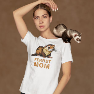 Camiseta Ferret Mãe Cuja Pet Ferret Foi Feita