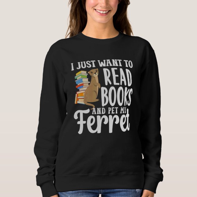 Camiseta Ferret Mãe Lê Livros (Frente)