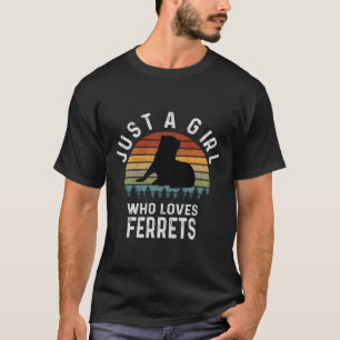 Camiseta Ferret Mamãe Oferece Retrô Apenas Uma Menina Que A