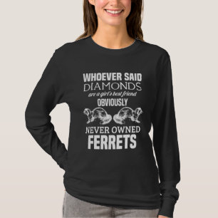 Camiseta Ferret Para Mulheres Homens Crianças Tee