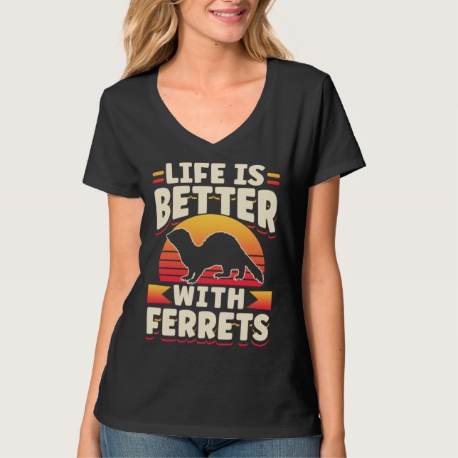 Camiseta Ferret  With Ferrets (Frente)