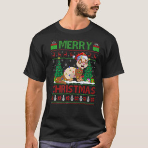 Camiseta Ferret Xmas Tree Luzes Feias Papais noeis Feias Na