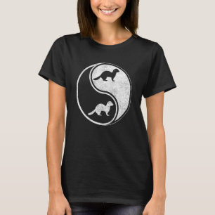 Camiseta Ferret Yin Yang Furões Ventiladores Animais Polecu