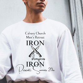 Camiseta Ferro afia Ferro Férias Cristãs para Homens