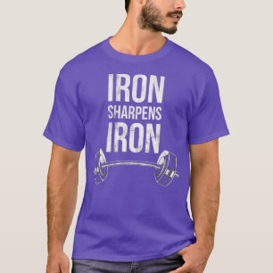 Camiseta Ferro Sharpens Ferro Proverbos Bíblia de Levantame