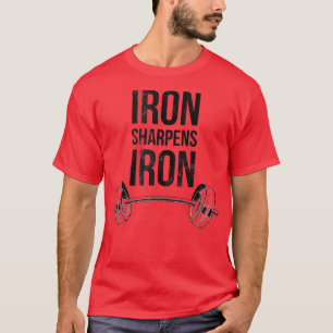 Camiseta Ferro Sharpens Ferro Proverbos Levantando Fé Bi