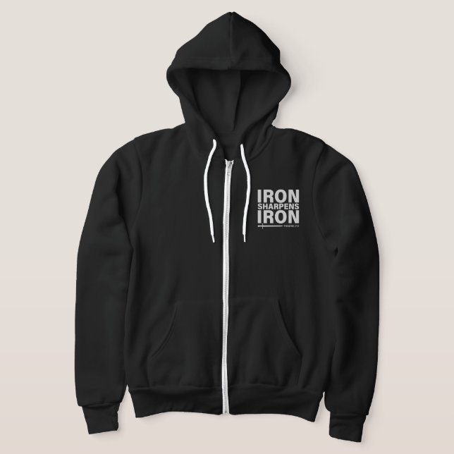 Camiseta Ferro Sharpens Iron Bella + Canvas Zip-Up Hoodie (Postura )