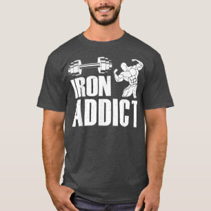 Camiseta Ferro Viciado em Criador de Porte Workout Engraçad