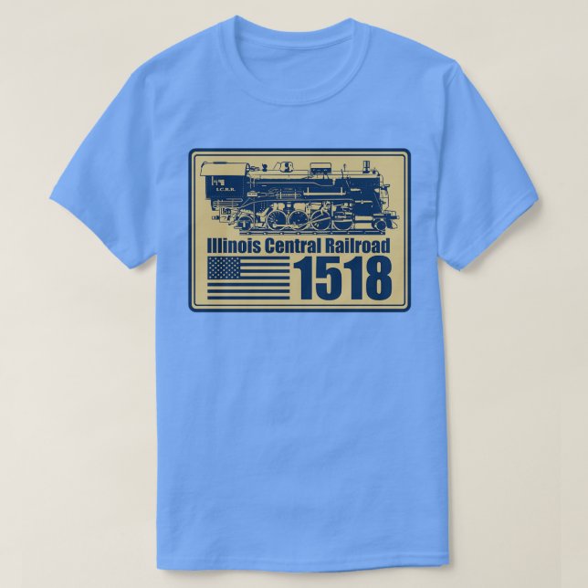 Camiseta Ferrovia Central de Illinois 1518 (Frente do Design)