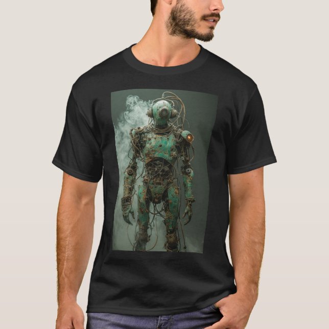 Camiseta Ferrugem e restos: um Androide Distopiano (Frente)