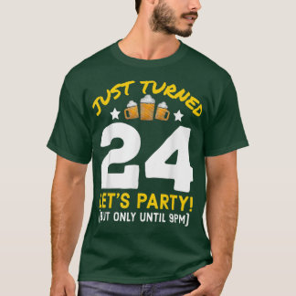 Camiseta Festa 24 Até às 21:00 Engraçado 24ª Cerveja de Ani