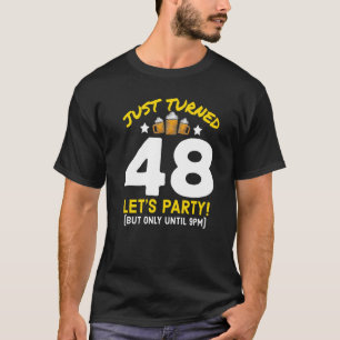 Camiseta Festa 48 Até às 21:00 Engraçado 48ª Cerveja de Ani