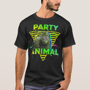 Camiseta FESTA ANIMAL Engraçado Gorila Garota Criança Nasci