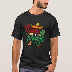 Camiseta Festa Cinco De Maio Tacos Mexicanos Homens Mulhere