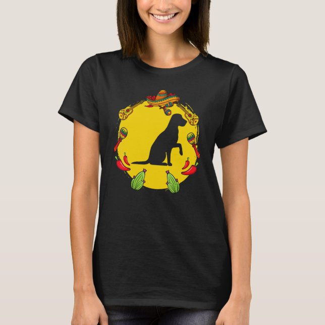 Camiseta Festa Cinco De Mayo Labrador Retriever Cachorro Cã (Frente)