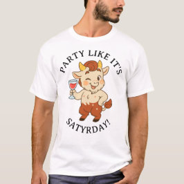 Camiseta Festa como é Satyrday Cute Wine Satyr Mythology