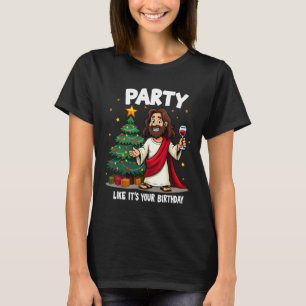 Camiseta Festa Como Se Fosse Seu Aniversário Natal Jesus Di