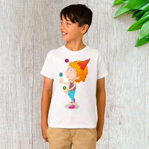 Camiseta Festa Criança Fazendo Malabarismo Com Bolas Colori