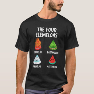 Camiseta Festa da Família Melancia Funny Summer Fruta Quatr
