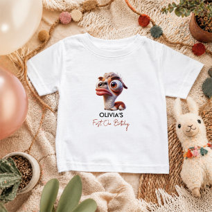 Camiseta Festa da Llama Caricatura Divertida de 1º Aniversá