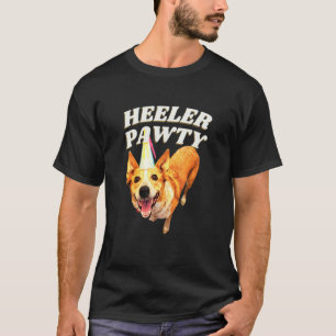 Camiseta Festa da Pata do Red Heeler Fofo Cachorro Boiade