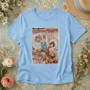 Camiseta Festa das Flores Vintage 1902 Art Nouveau Floral