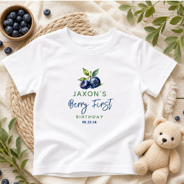 Camiseta Festa de 1º Aniversário Berry First Blueberry