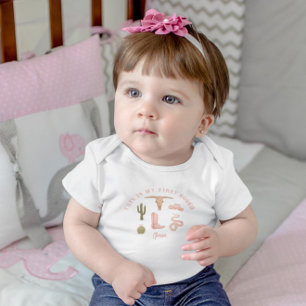 Camiseta Festa de 1º Aniversário da Cowgirl Primeiro Rodeio