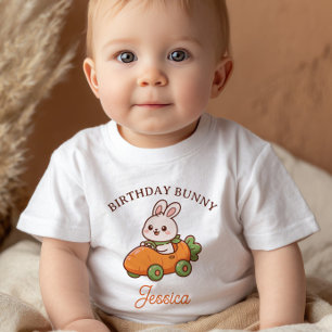 Camiseta Festa de 1º Aniversário do Coelhinho da Páscoa Bon