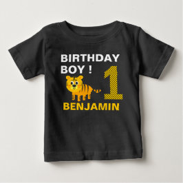 Camiseta Festa de 1º Aniversário do Tigre Fofo