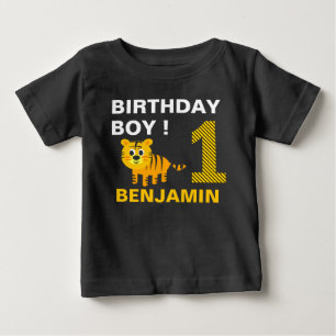 Camiseta Festa de 1º Aniversário do Tigre Fofo
