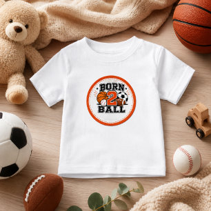 Camiseta Festa de 2º aniversário do menino de esportes nasc